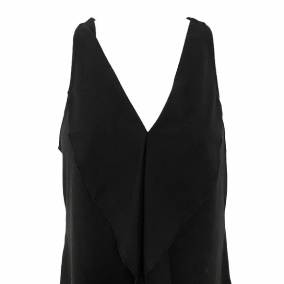 Banana Republic Black V Neck Ruffle Tank - Picture 2 of 7